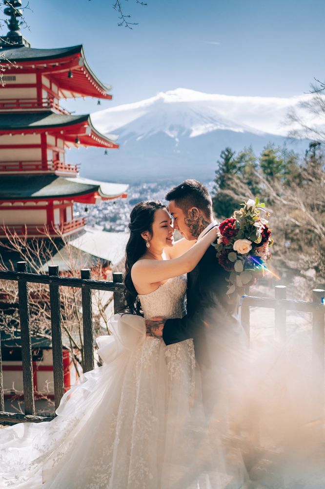 J&A: Pre-wedding in Tokyo with early blooming sakura and Mt Fuji by Dahe on OneThreeOneFour 15