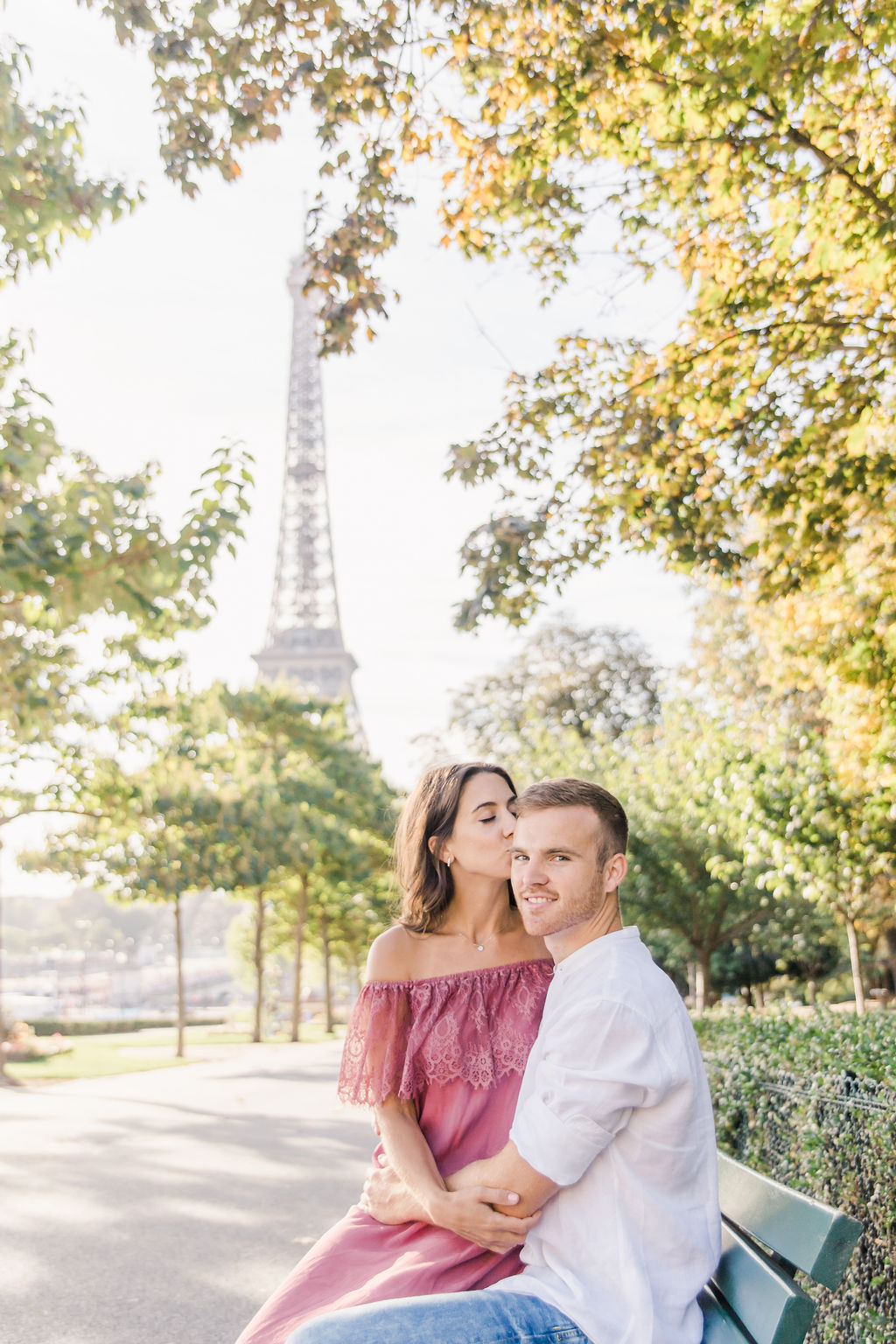 Engagement Photos in Paris' Trocadero With a Stunning View of Eiffel Tower by Celine on OneThreeOneFour 19
