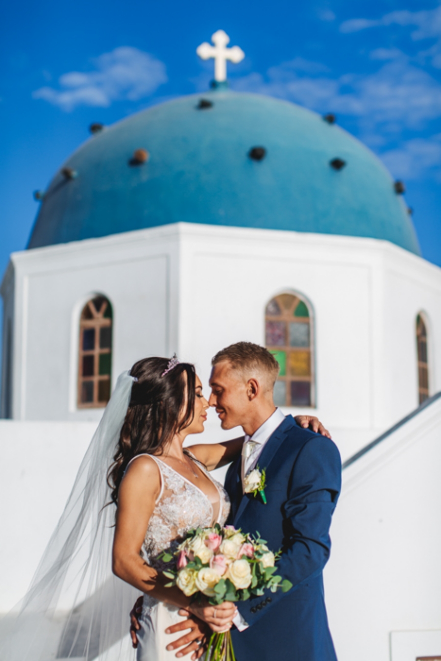 Santorini Couple Elopement And Engagement Photoshoot  by Nabi on OneThreeOneFour 13