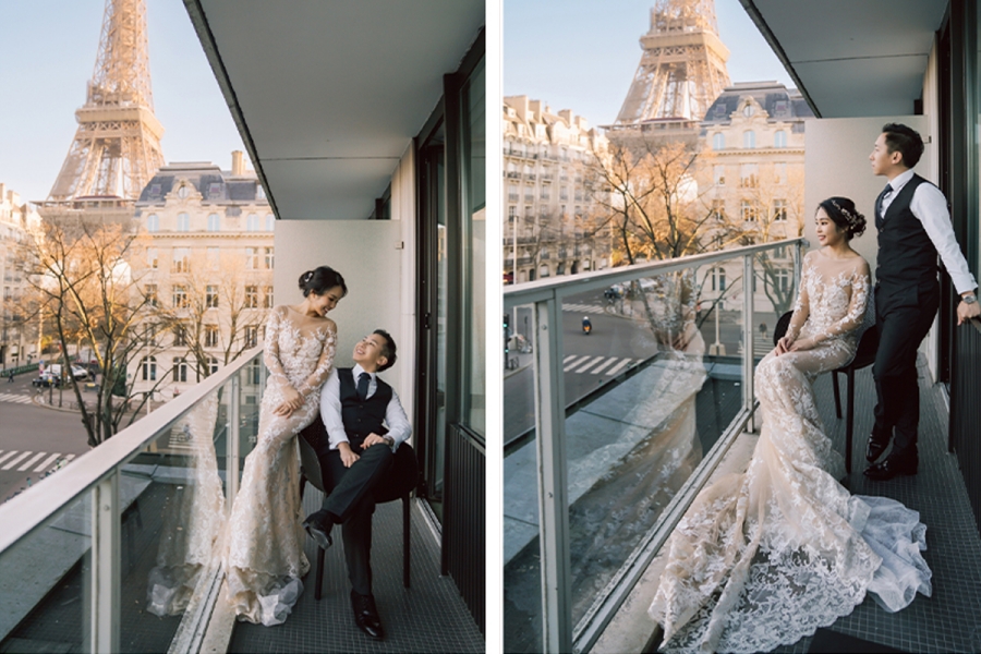 Elegance in Every Frame: Victoria & Eugene's Parisian Engagement Photoshoot by Vin on OneThreeOneFour 3