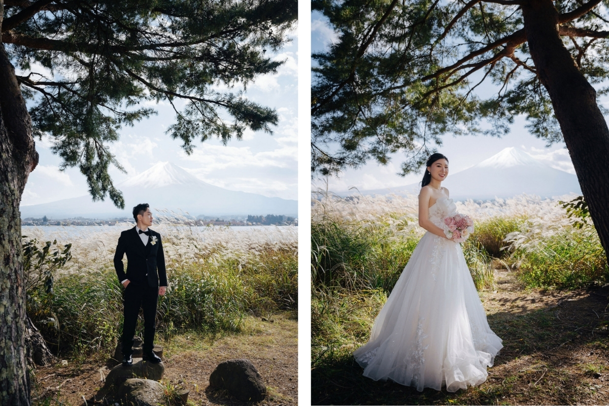 Tokyo Pre-Wedding Photoshoot with Chureito Pagoda, Lake Kawaguchiko, and Lake Yamanaka by Dahe on OneThreeOneFour 8