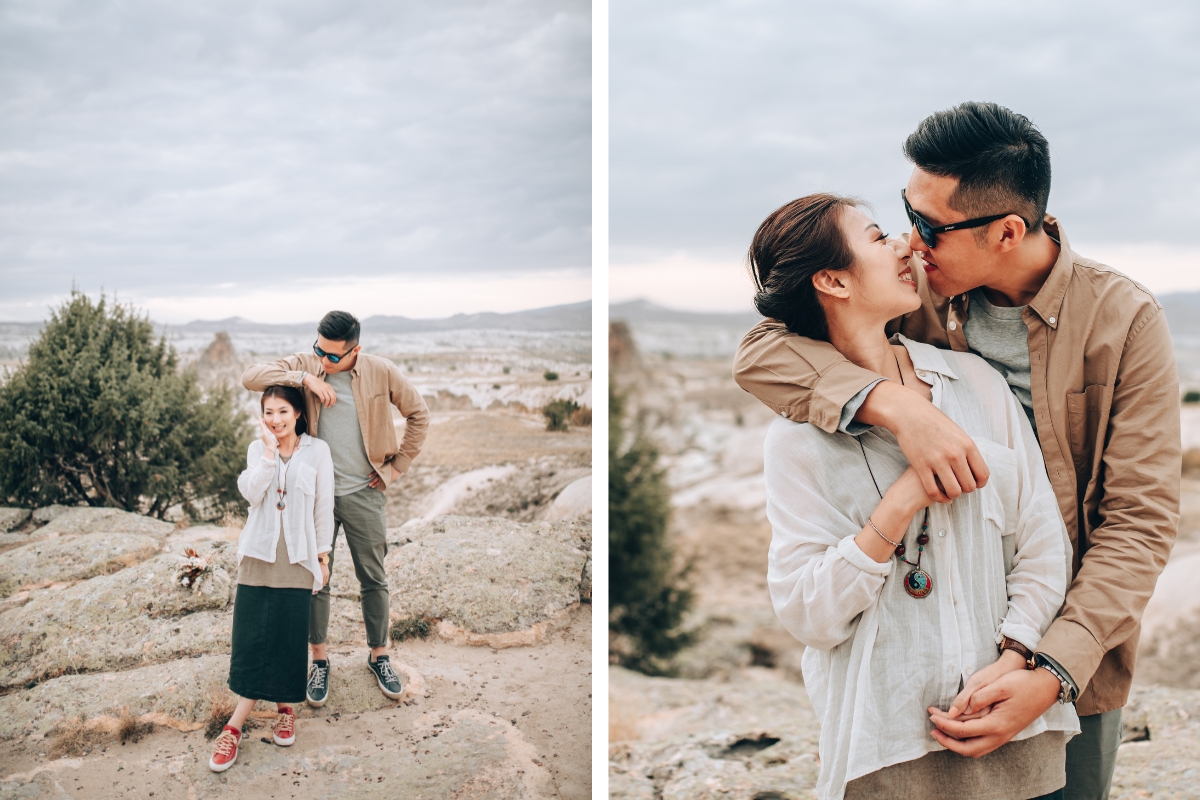 Cappadocia Pre-Wedding Photoshoot Hot Air Balloons Carpet Shop Rose Valley Fairy Chimneys by Aric on OneThreeOneFour 13