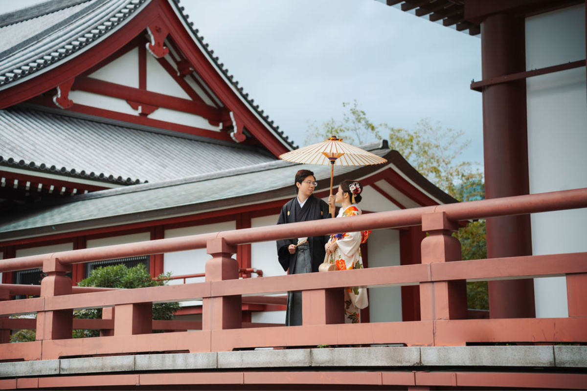 新加坡夫妻在東京進行和服婚紗拍攝 - 忠犬塔、芝公園和河口湖 by Cui Cui on OneThreeOneFour 2