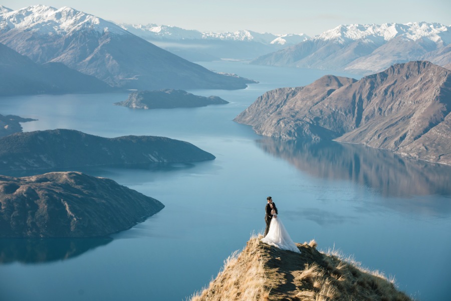 Romantic helicopter outdoor prewedding photoshoot in New Zealand by Fei on OneThreeOneFour 28