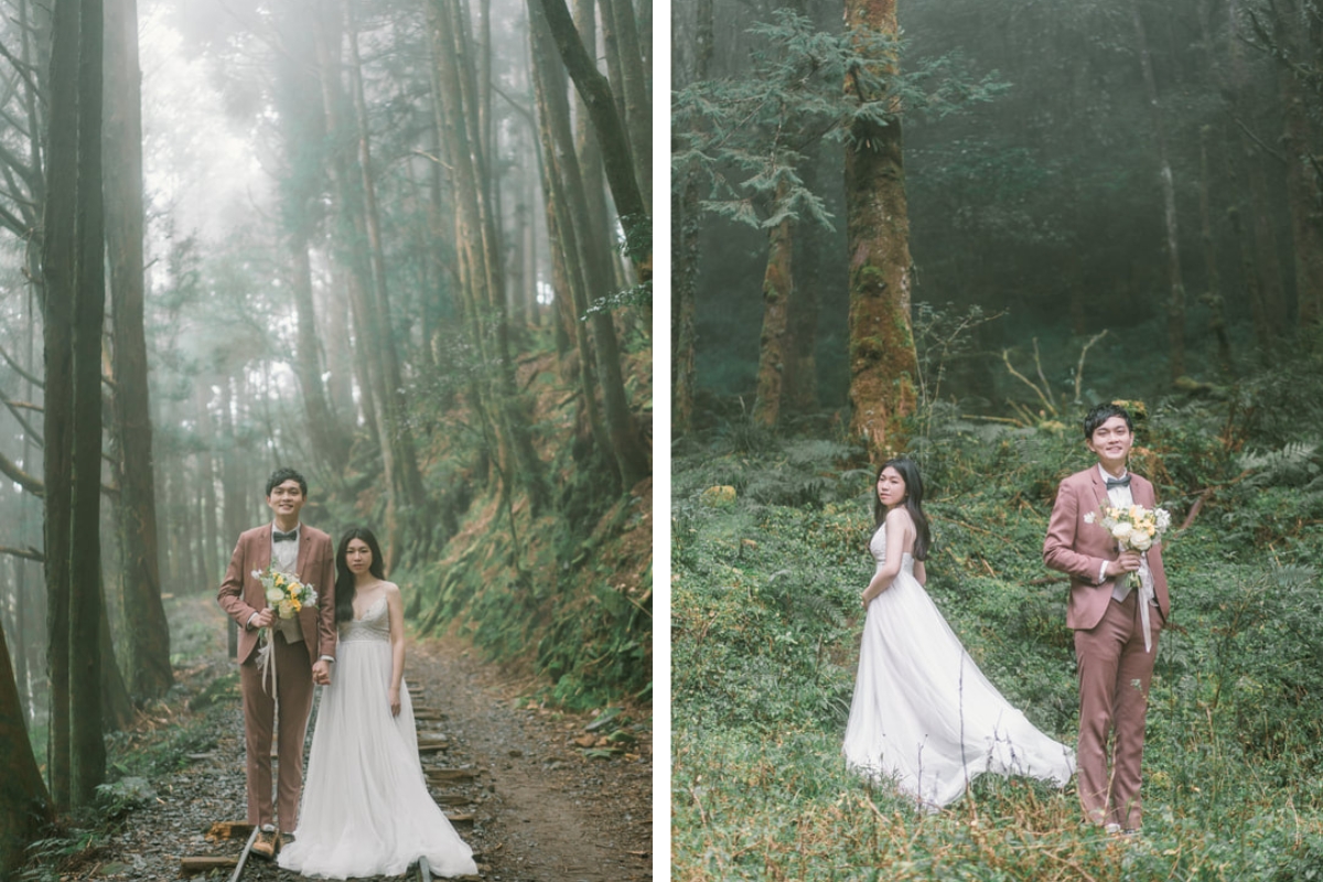 Taiwan Pre-Wedding Photoshoot Countryside Forest Misty Bridges by  on OneThreeOneFour 26