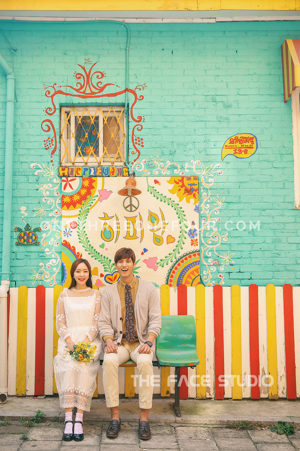 Korean Studio Pre-Wedding Photography: Hongdae (홍대) (Outdoor) by The Face Studio on OneThreeOneFour 14