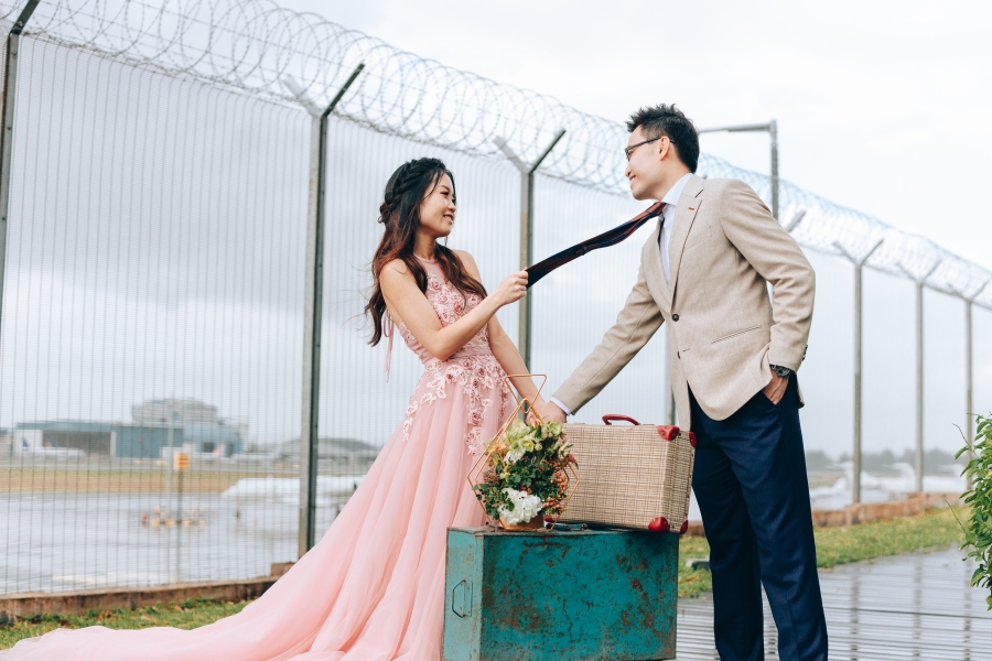 Singapore Pre-Wedding Photoshoot At Yacht, Fort Canning Park And Seletar Airport by Cheng on OneThreeOneFour 11