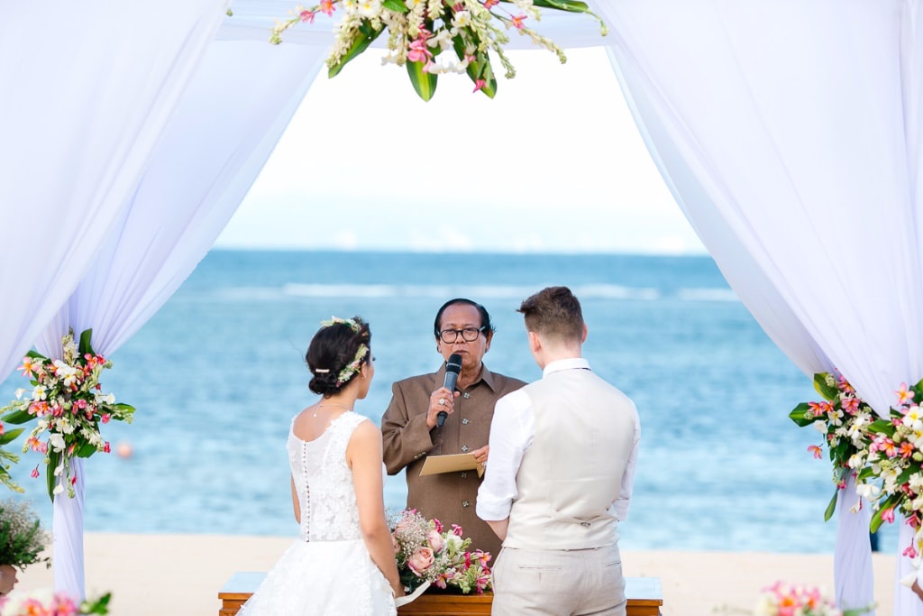 Bali Destination Beach Wedding At Nusa Dua Hotel by Ferry  on OneThreeOneFour 15