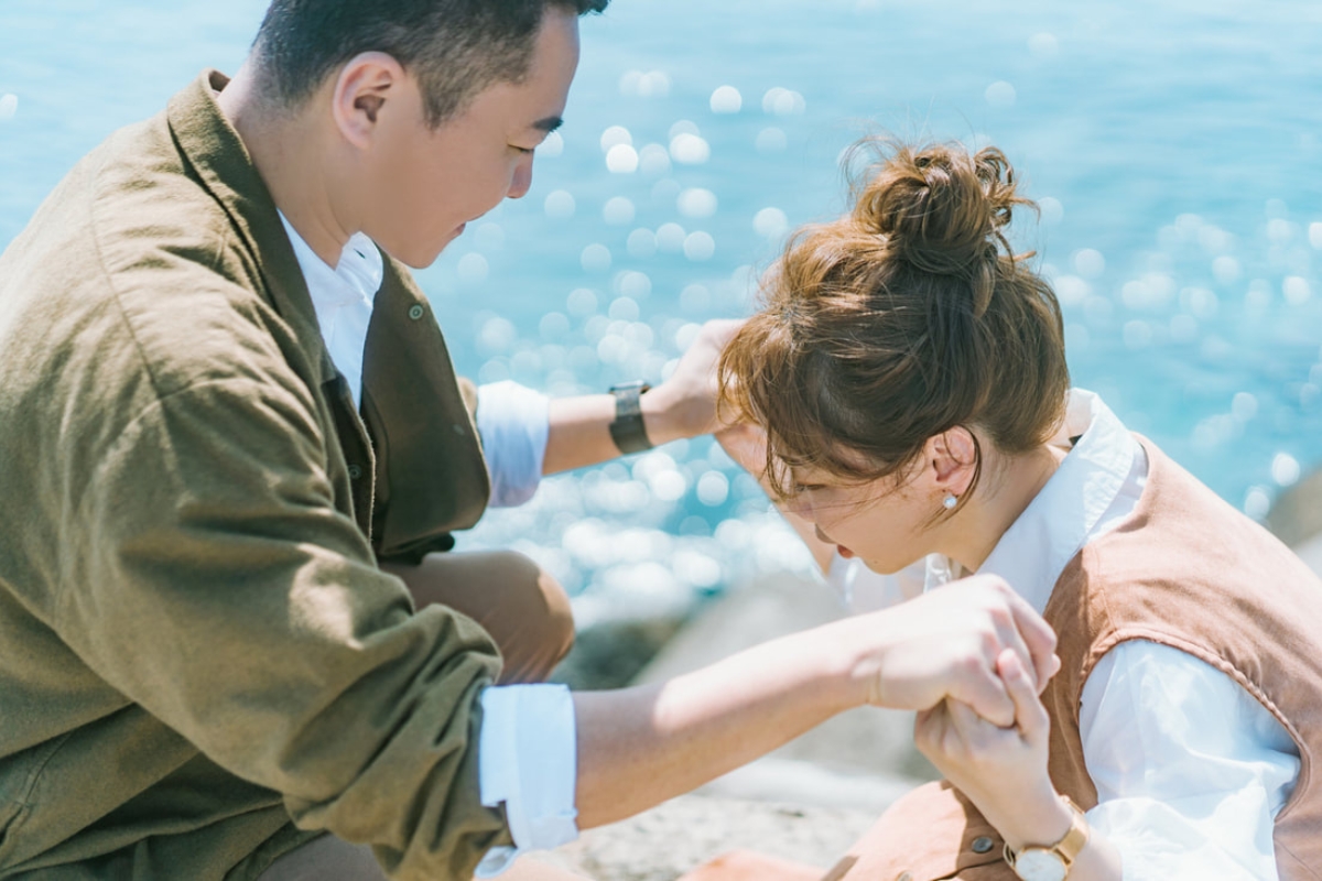 Taiwan Pre-Wedding Photoshoot Ferry Ride Pier Old Town Sea Beach by  on OneThreeOneFour 17