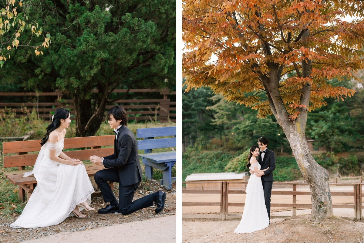 Seoul Autumn Pre-Wedding Photoshoot with Lotte World, Alpaca World, and Hongdae Streets by Jungyeol on OneThreeOneFour 25