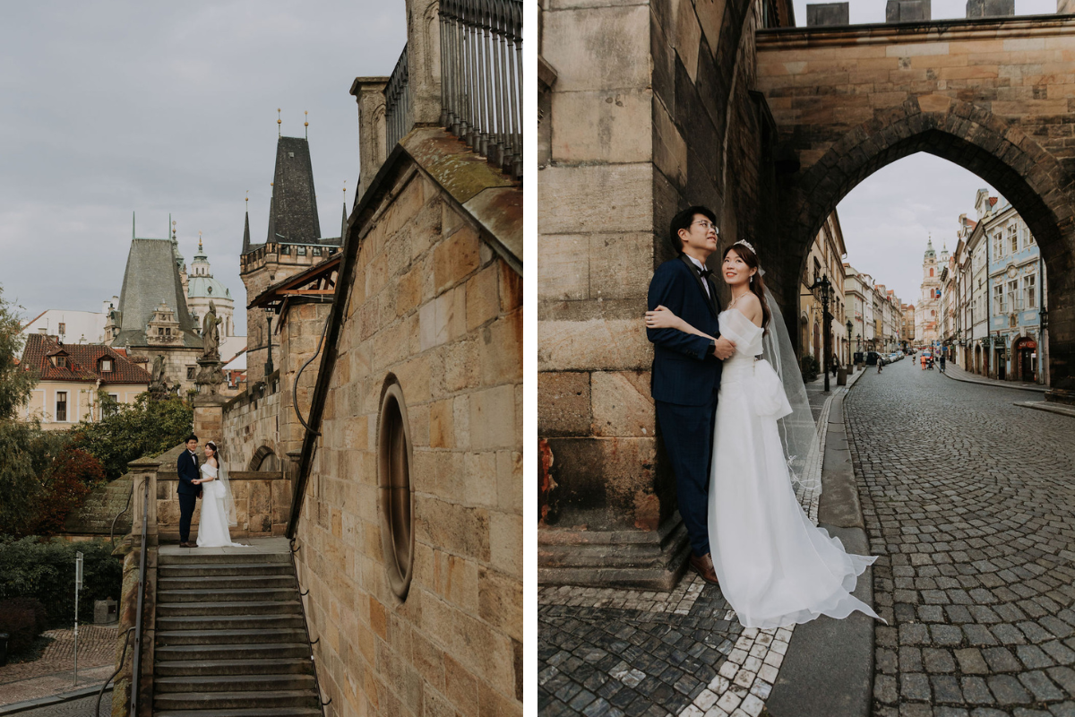 布拉格婚前拍攝地點包括舊城廣場、伏爾塔瓦河畔、伏亞諾維花園和華倫斯坦花園 by Nika on OneThreeOneFour 5