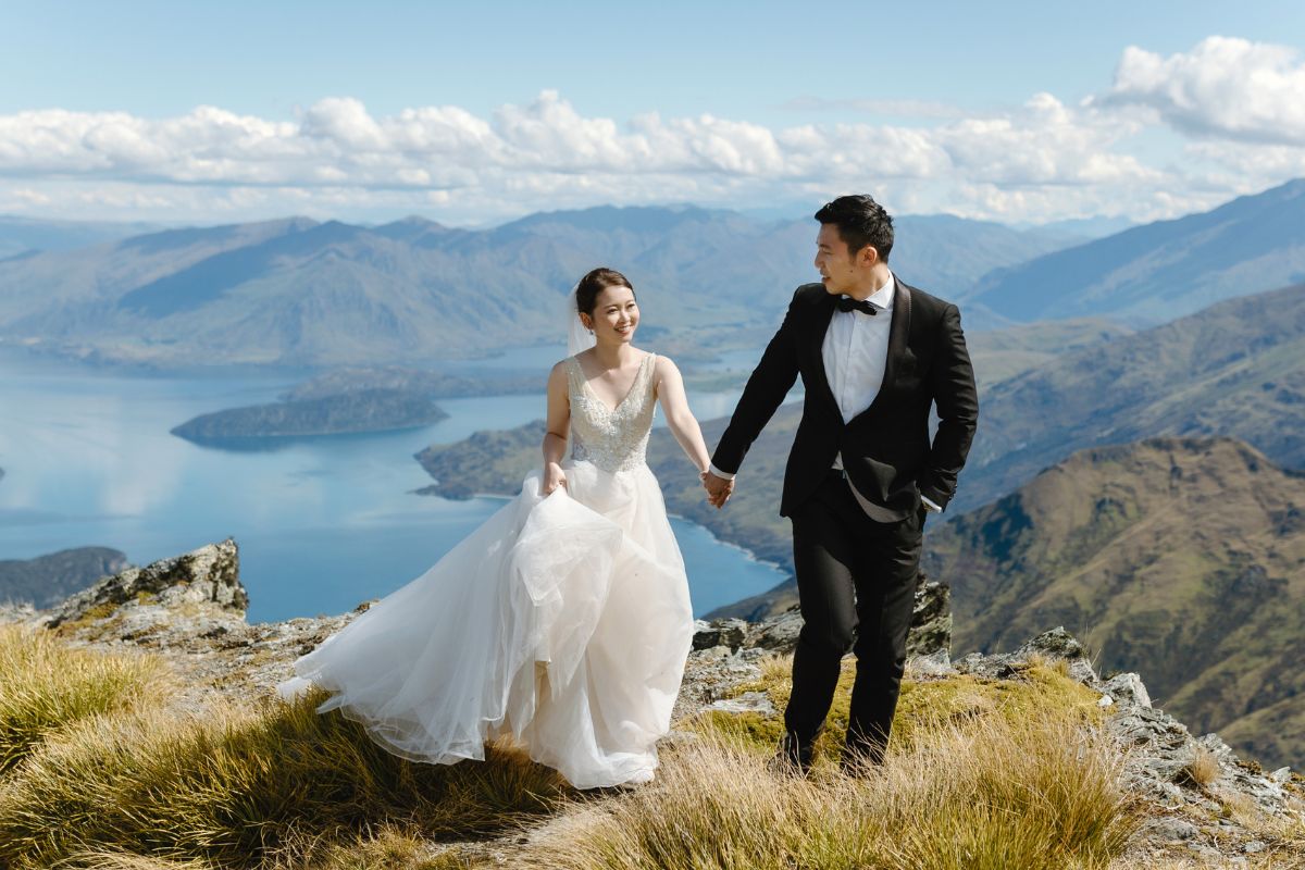 Enchanting New Zealand Summer Pre-Wedding Photoshoot Lupin Season Twin Peak by Fei on OneThreeOneFour 6