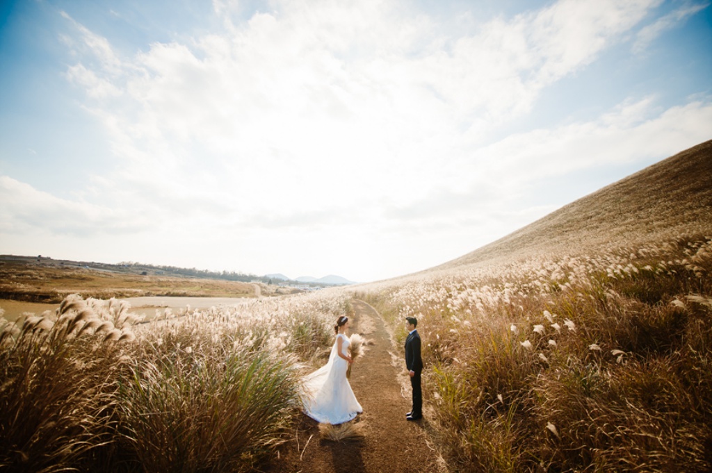 Korea Jeju Island Pre-Wedding Photoshoot With Silver Grass During Autumn  by Ray on OneThreeOneFour 10