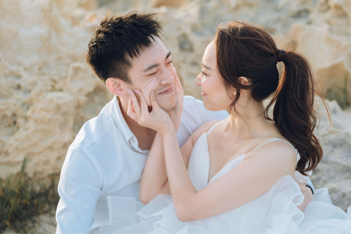 Perth Prewedding Photoshoot At Lancelin Sand Dunes, Wanneroo Pines And Sunset At The Beach by Rebecca on OneThreeOneFour 14