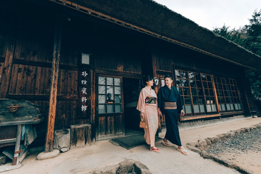 Japan Tokyo Pre-Wedding Photoshoot At Traditional Japanese Village And Pagoda During Sakura Season by Lenham on OneThreeOneFour 9