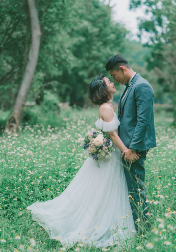 Taiwan Pre-Wedding Photoshoot Abandoned Estate Blue House Gardens