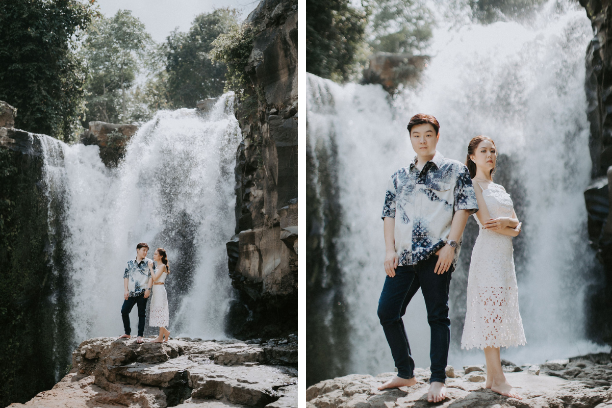 巴厘岛巴都尔火山熔岩地、布兰辛加瀑布、双峭谷和梅拉斯蒂海滩的婚前摄影拍摄  by Cahya on OneThreeOneFour 17