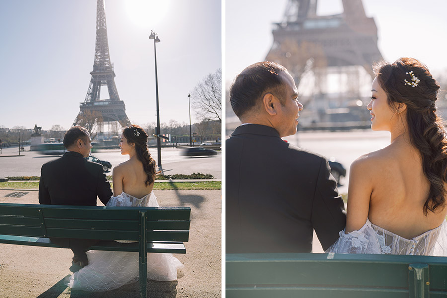Paris Pre-Wedding Photoshoot with Eiﬀel Tower, Louvre Museum & Arc de Triomphe by Vin on OneThreeOneFour 6