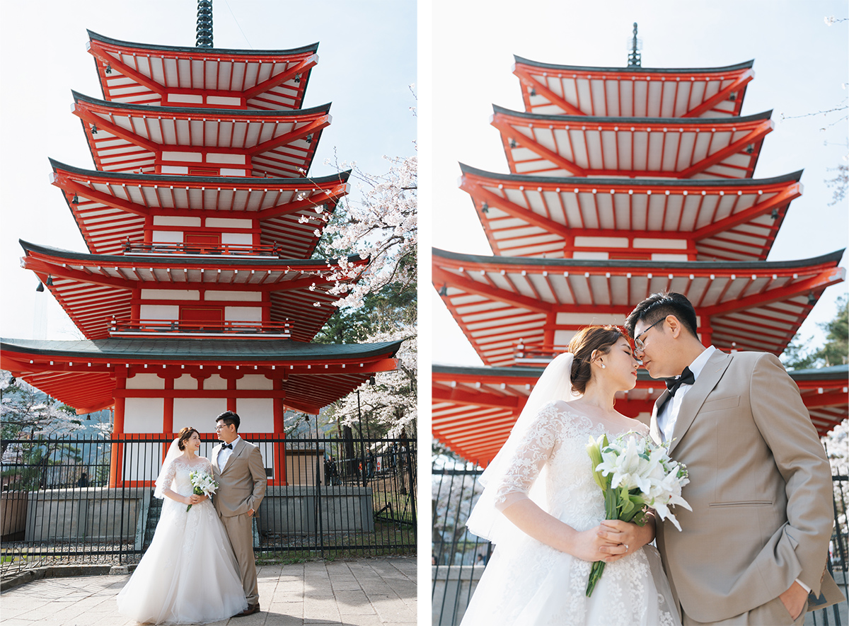 Sakura Prewedding Photoshoot Amidst Mt. Fuji and Tokyo's Full Bloom by Dahe on OneThreeOneFour 18