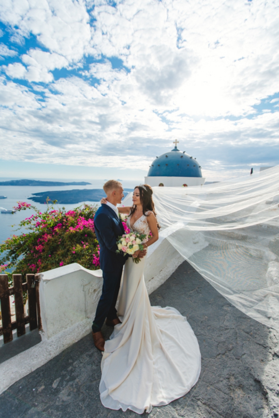 Santorini Couple Elopement And Engagement Photoshoot  by Nabi on OneThreeOneFour 5
