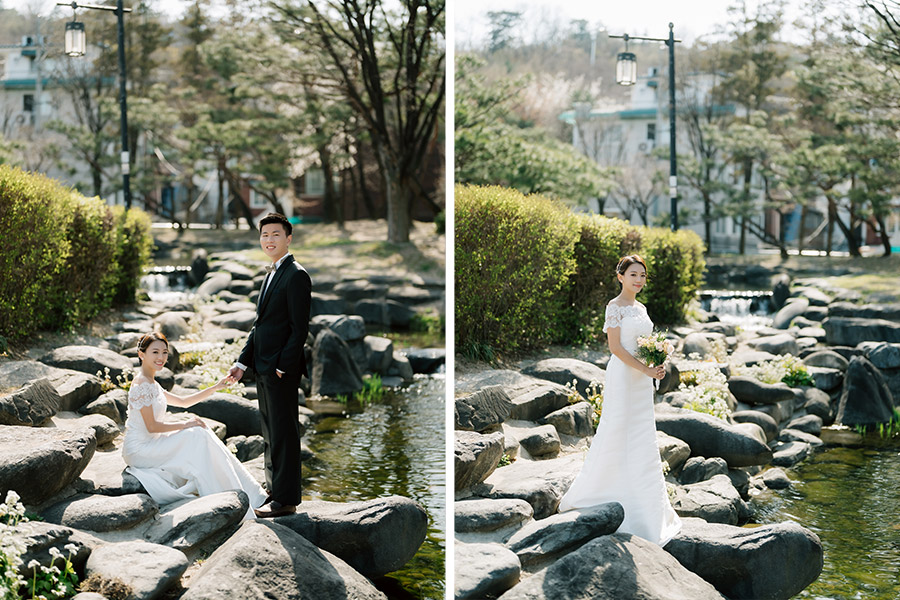 韓國首爾櫻花季婚紗拍攝 仙遊島公園和南山谷韓屋村 by Jungyeol on OneThreeOneFour 19