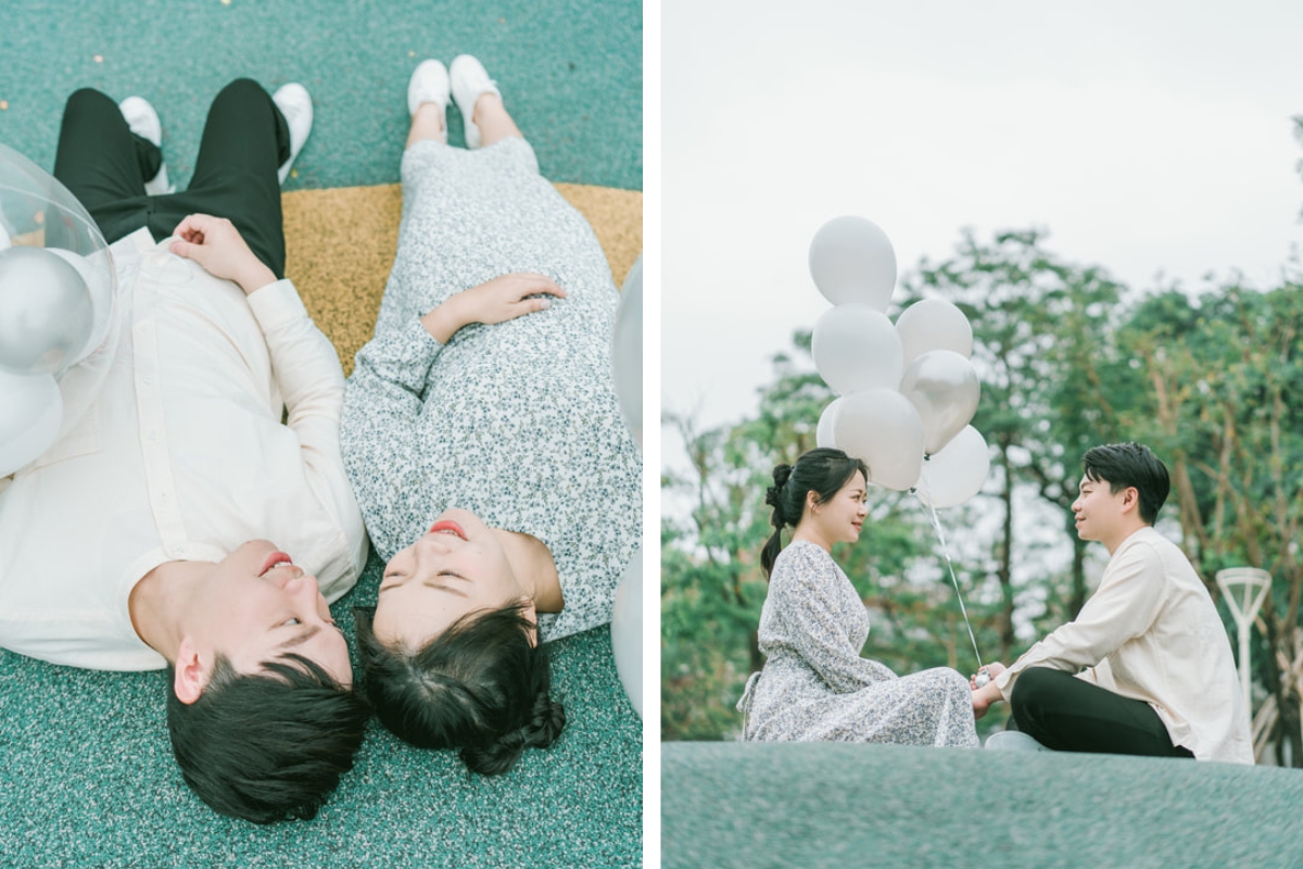 Taiwan Pre-Wedding Photoshoot Waterfront Cafe Streets Playground by  on OneThreeOneFour 34