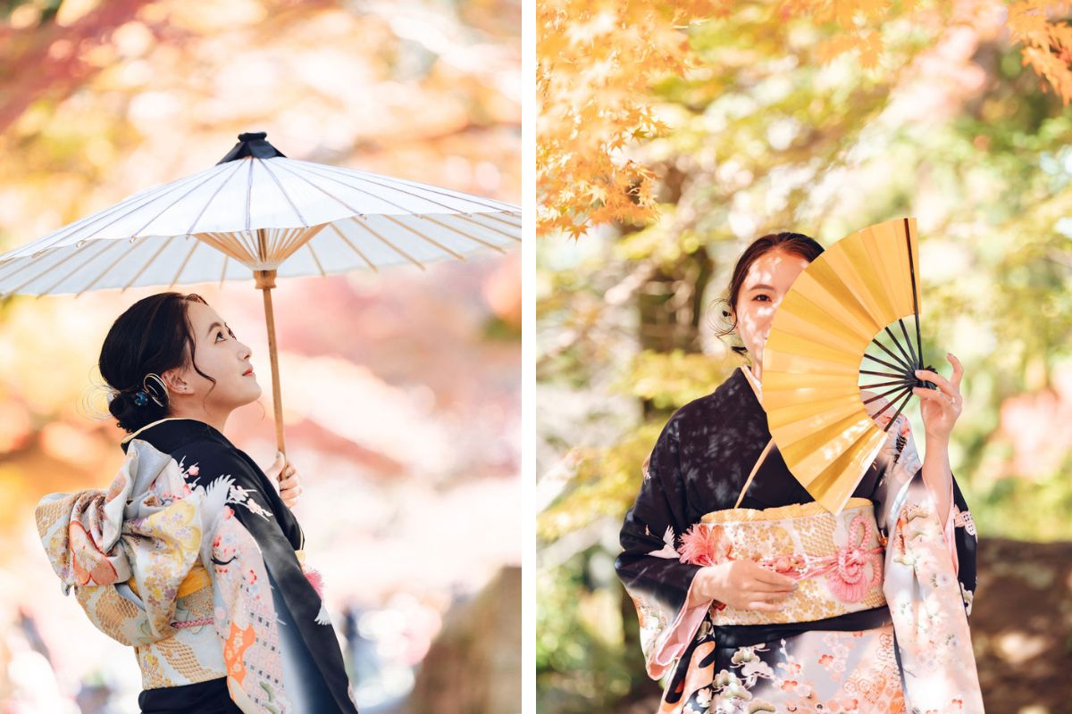 Kyoto & Nara Autumn Prewedding Photoshoot In Kimono And At Nara Deer Park by Kinosaki on OneThreeOneFour 1