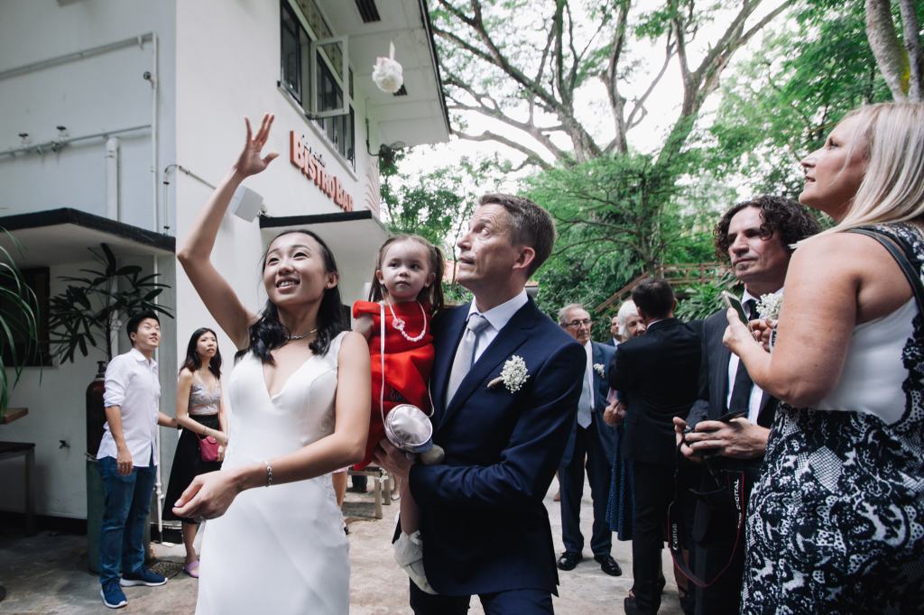 Singapore Wedding Day Photography: Intimate Interracial Wedding At Da Paolo Restaurant And Bar  by Cheng  on OneThreeOneFour 17