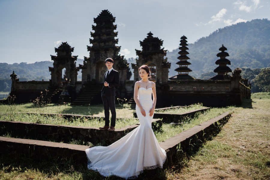C&K: Hong Kong Couple's pre-wedding photoshoot in Bali at Lake Tamblingan, waterfall, Bali swings and beach by Hendra on OneThreeOneFour 18
