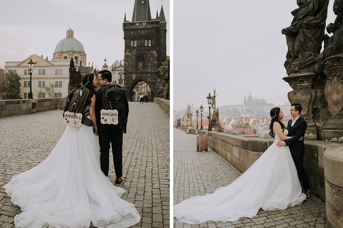 Prague Pre-Wedding Photoshoot with Astronomical Clock, Old Town Square & Charles Bridge by Nika on OneThreeOneFour 7