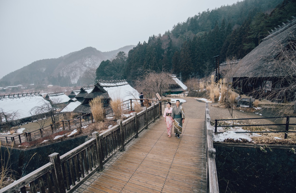 I&V: Japan Tokyo Pre-Wedding And Kimono Photoshoot At Traditional Village And Pagoda During Winter  by Lenham  on OneThreeOneFour 8