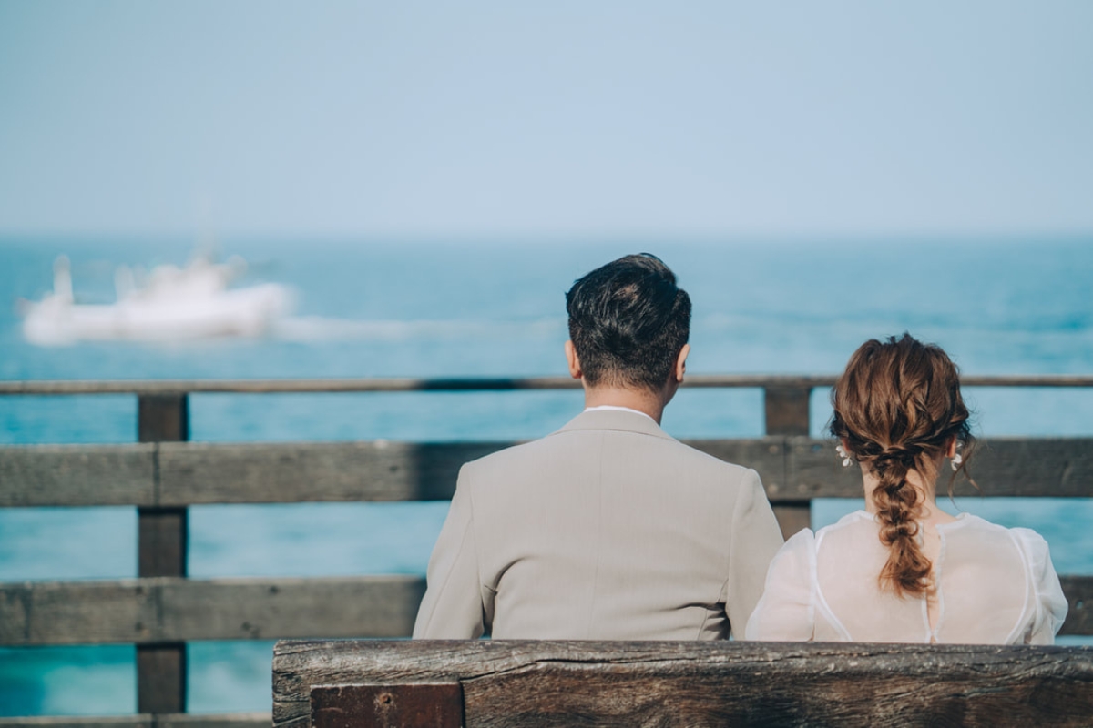 Taiwan Pre-Wedding Photoshoot Ferry Ride Pier Old Town Sea Beach by  on OneThreeOneFour 37