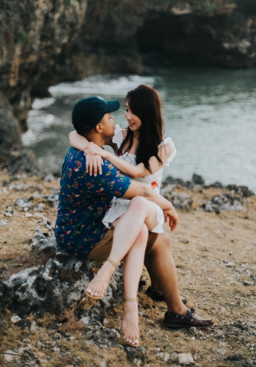 Bali Casual Photoshoot Session At A Hidden Gem For Interracial Couple From Korea And USA 