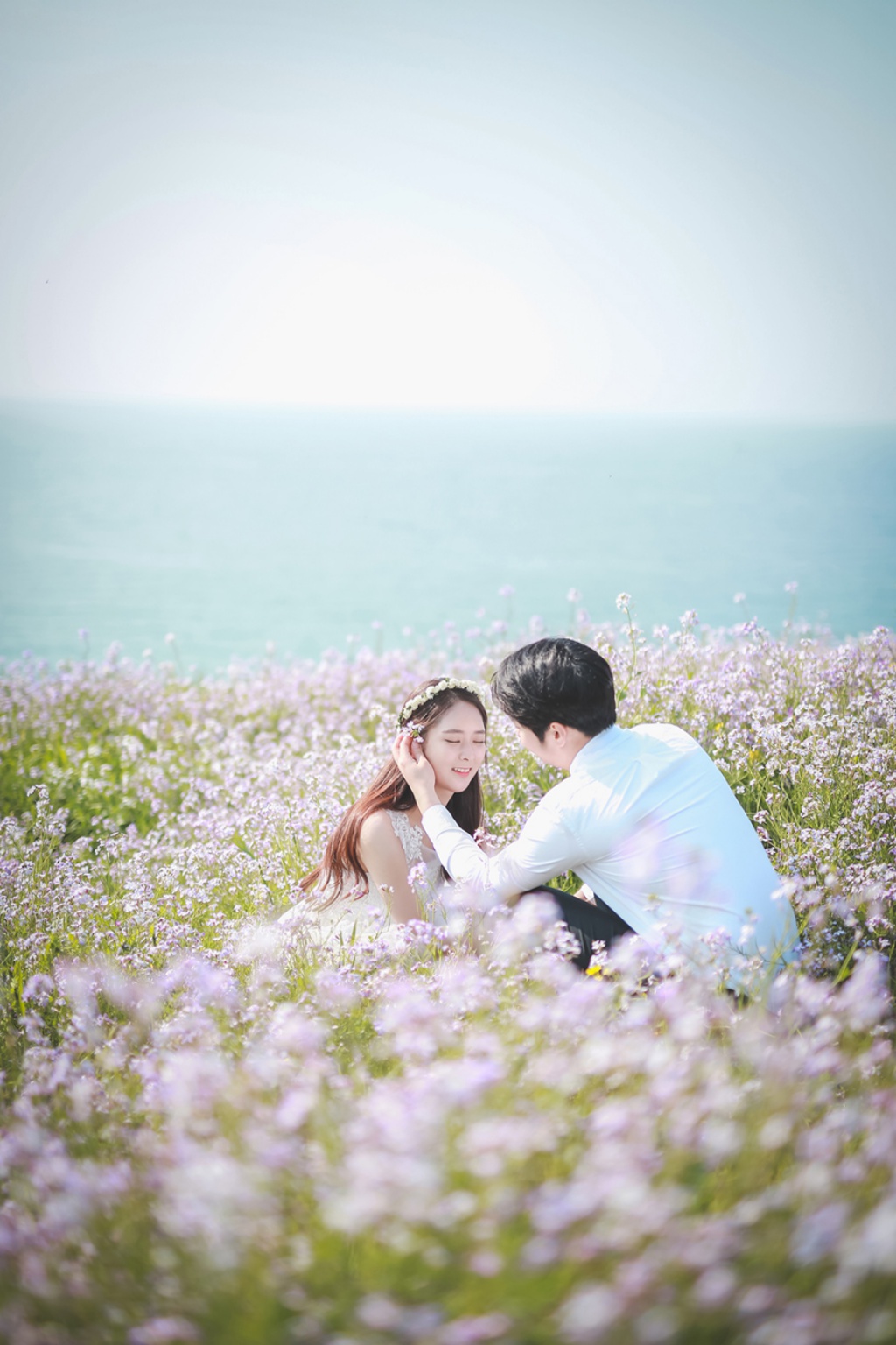 Korea Jeju Island Outdoor Pre Wedding Photoshoot At The Beach With