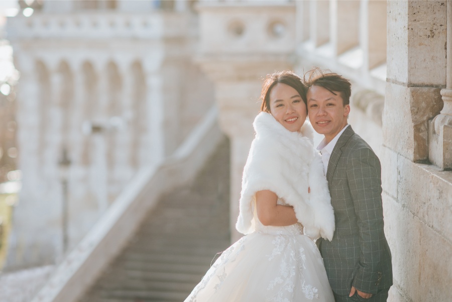 A&A: Budapest Winter Pre-wedding Photoshoot at Fisherman’s Bastion and Széchenyi Chain Bridge by Drew on OneThreeOneFour 15