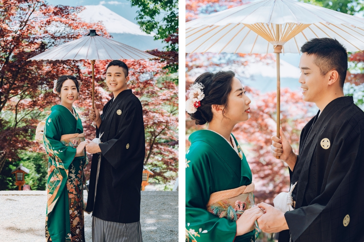 Tokyo Pre-Wedding Photoshoot with Chureito Pagoda, Lake Kawaguchiko, and Shinjuku by Dahe on OneThreeOneFour 5