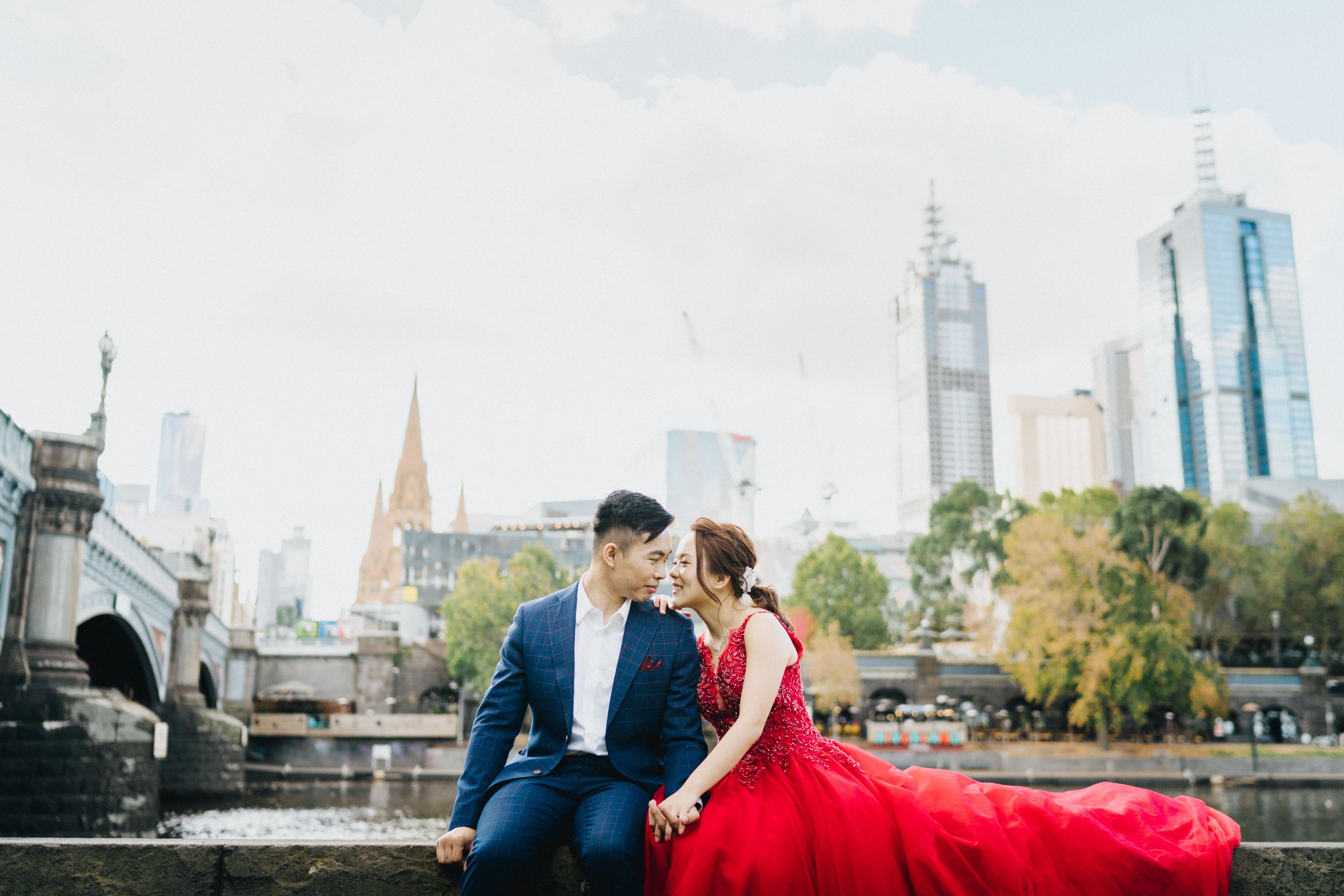 F&J: Melbourne Pre-wedding Photoshoot at St Patrick's Cathedral and Yarra River by Felix on OneThreeOneFour 21