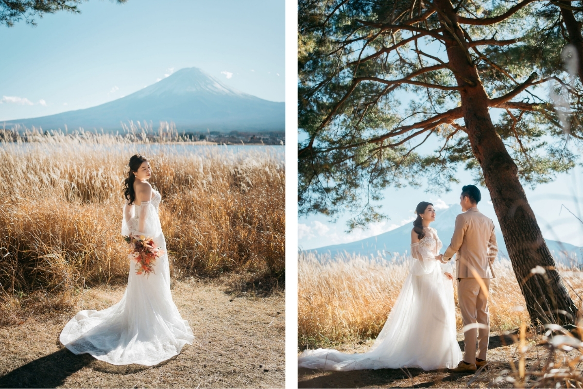 Tokyo Pre-Wedding Photoshoot with Chureito Pagoda, Lake Kawaguchiko, and Lawson Mt. Fuji by Dahe on OneThreeOneFour 7