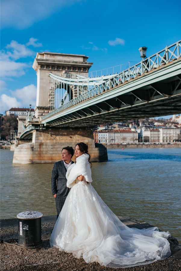 A&A: Budapest Winter Pre-wedding Photoshoot at Fisherman’s Bastion and Széchenyi Chain Bridge by Drew on OneThreeOneFour 23