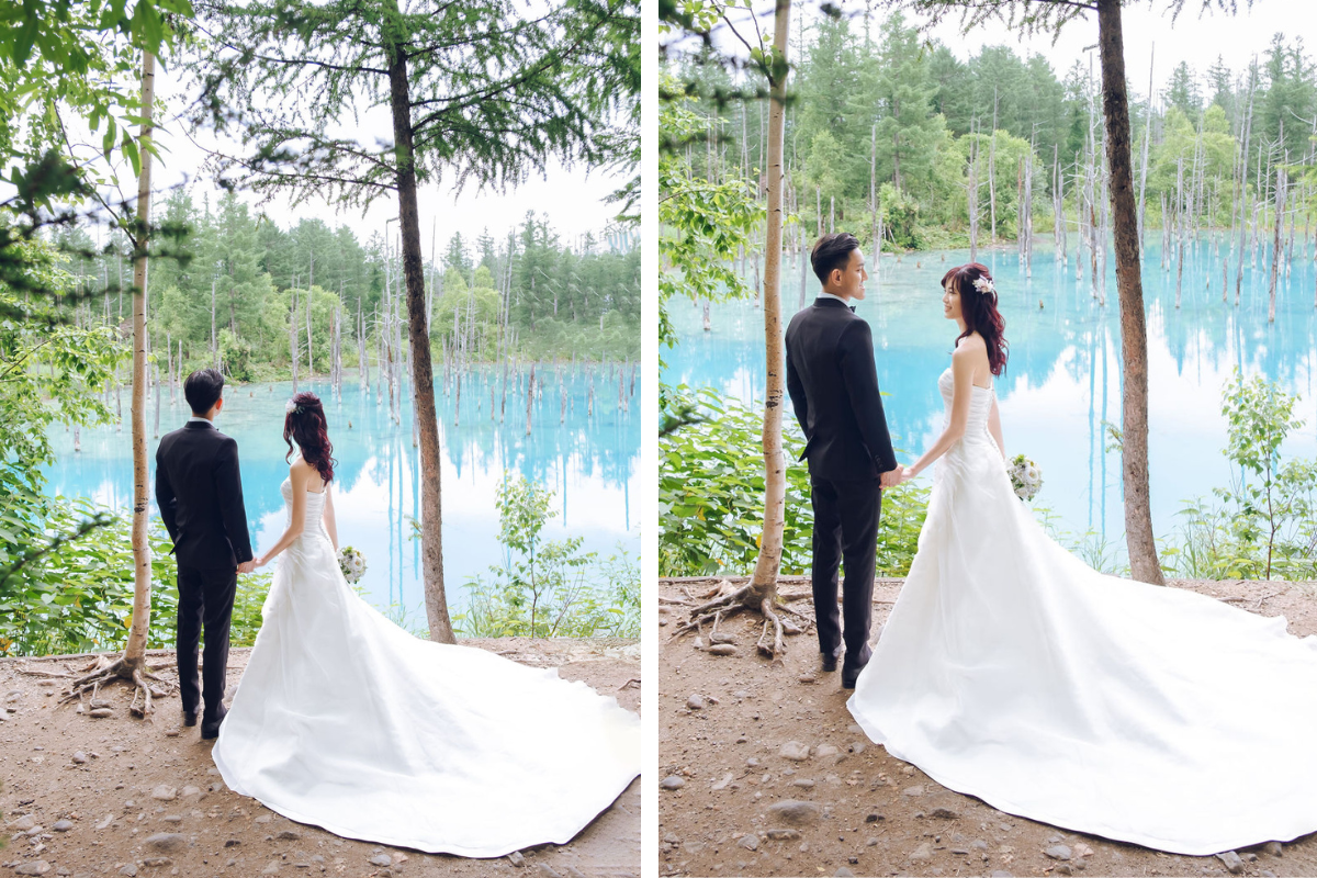 北海道夏季婚紗攝影，包括青池、日之出公園薰衣草和四季彩之丘花海 by Kuma on OneThreeOneFour 11