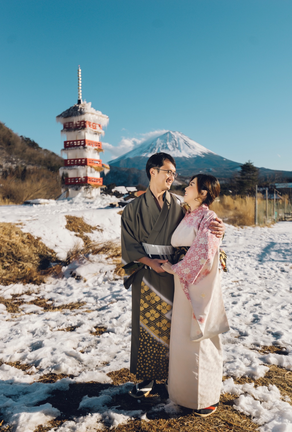 Japan Tokyo Kimono Couple Photoshoot At Mount Fuji  by Lenham on OneThreeOneFour 6