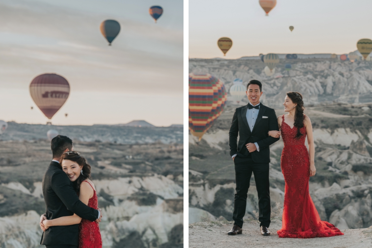 Cappadocia Pre-Wedding Photoshoot Hot Air Balloons Carpet Shop Sunrise Landscapes by Aric on OneThreeOneFour 3