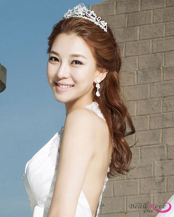 Image of korean wedding hairstyles for long hair