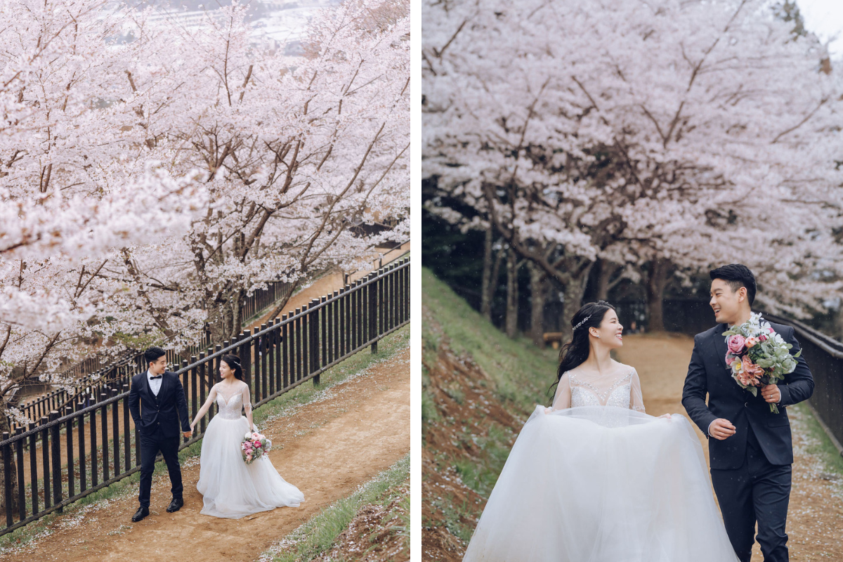 US Couple's Spring Season Kimono & Prewedding Photoshoot At Chureito Pagoda, Lake Kawaguchiko In Tokyo by Cui Cui on OneThreeOneFour 14