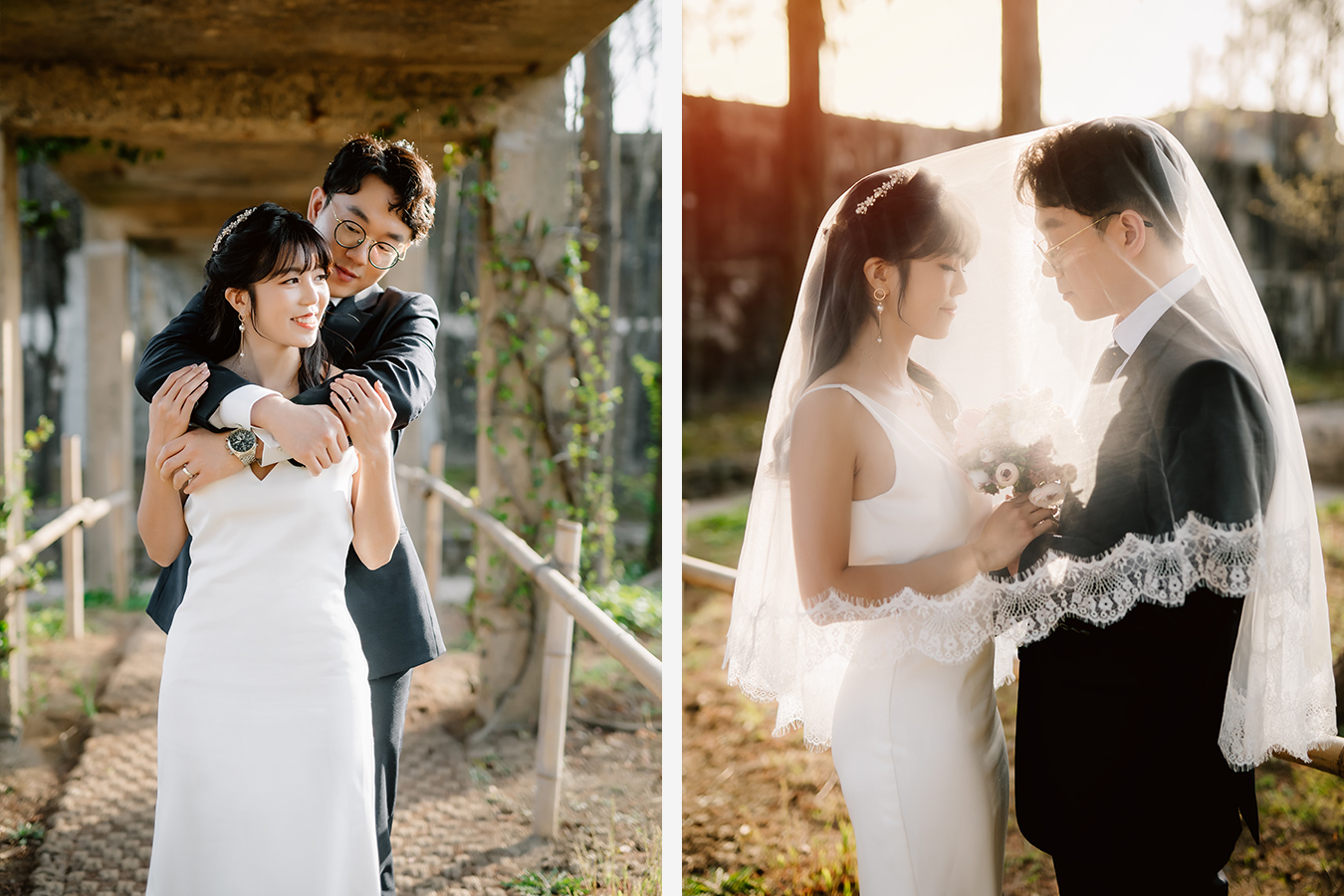 Cute Korea Pre-Wedding Photoshoot Under the Cherry Blossoms Trees by Jungyeol on OneThreeOneFour 12