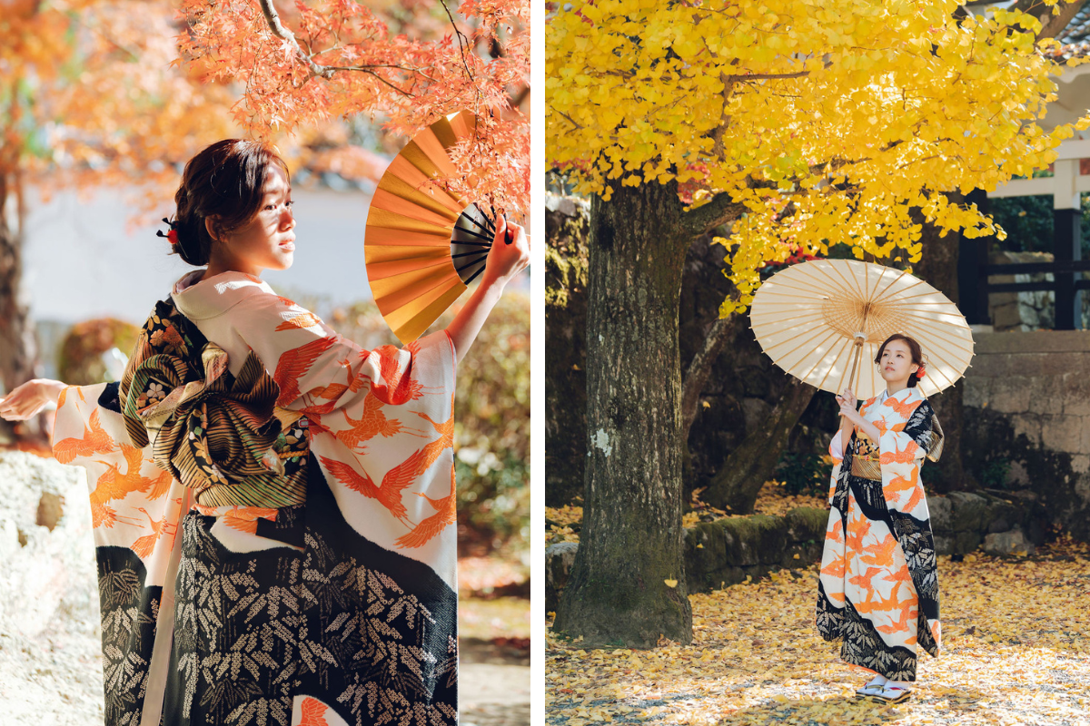 Kyoto Kimono Photoshoot At Traditional Gion District And Prewedding Photoshoot At Nara Deer Park During Autumn by Kinosaki on OneThreeOneFour 3