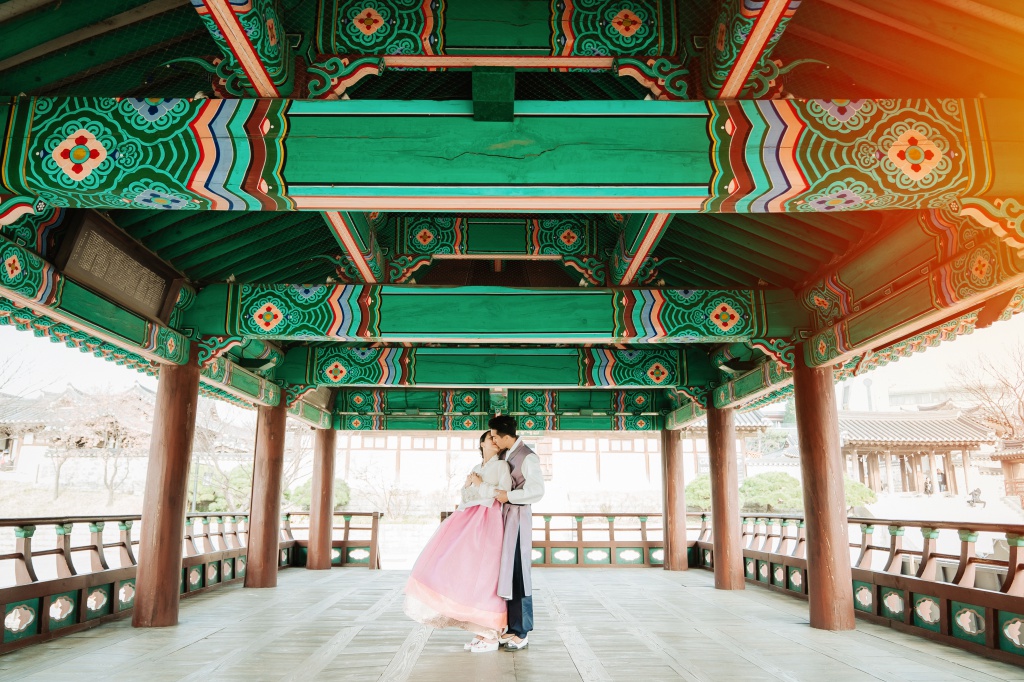Korea Hanbok Pre-Wedding Photoshoot At Namsangol Hanok Village  by Jungyeol  on OneThreeOneFour 20