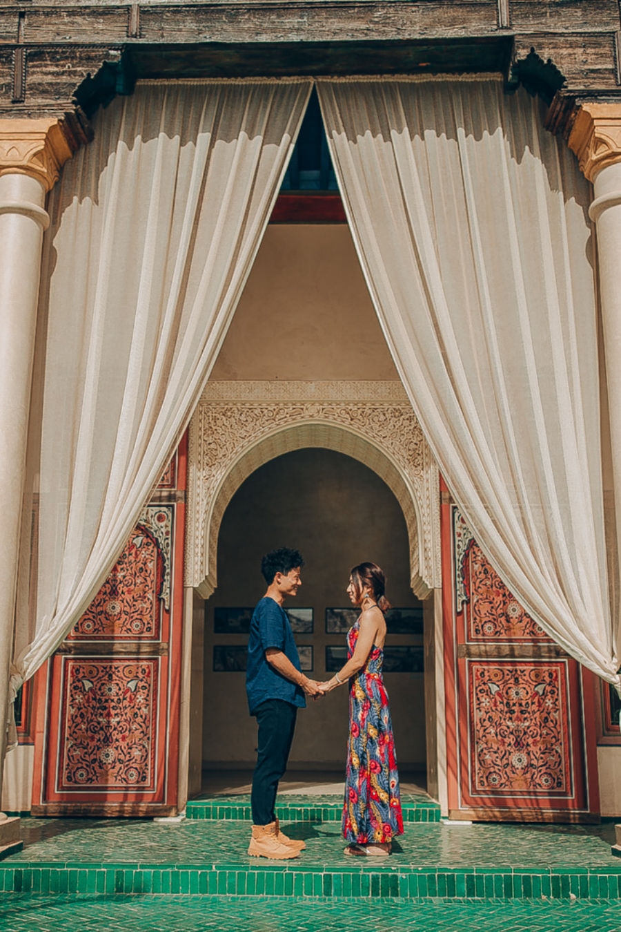 Morocco Pre-Wedding Photoshoot At Marrakech - Le Jardin Secret And Djemma El Fna Tower by Rich on OneThreeOneFour 0