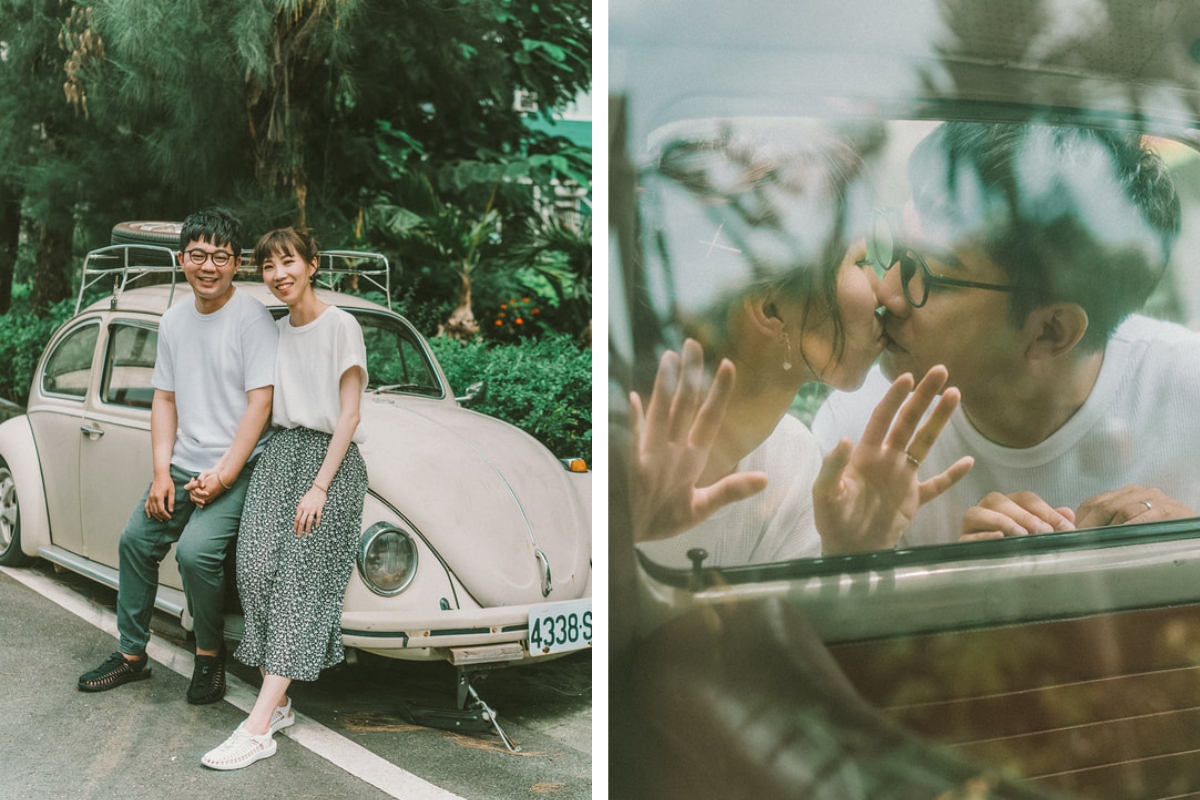 Taiwan Pre-Wedding Photoshoot Quiet Neighbourhood Rooftops Countryside Beach by  on OneThreeOneFour 13