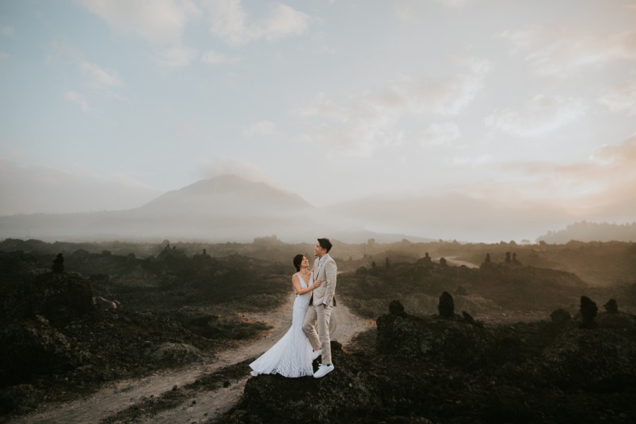 YY&A: Retro 50s themed pre-wedding shoot at Bali Cosmic Diner, Mount Batur Lava fields, forest and Mengening beach by Cahya on OneThreeOneFour 3